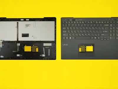 Клавиатура для ноутбука Sony Vaio VPC-SE чёрная, верхняя панель в сборе