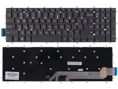 Клавиатура для ноутбука Dell Inspiron 15-7566 чёрная, без рамки