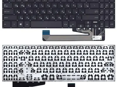 Клавиатура для ноутбука Asus X507UD чёрная, без рамки