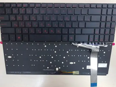 Клавиатура для ноутбука Asus X570Z чёрная, с подсветкой